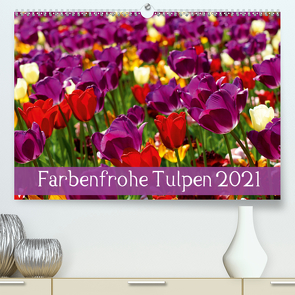 Farbenfrohe Tulpen 2021 (Premium, hochwertiger DIN A2 Wandkalender 2021, Kunstdruck in Hochglanz) von Vartzbed,  Klaus