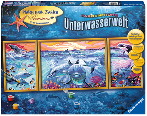 Ravensburger Malen nach Zahlen 28954 – Farbenfrohe Unterwasserwelt – ab 14 Jahren