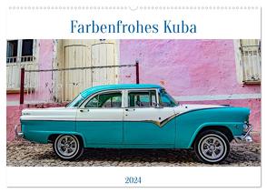 Farbenfrohes Kuba (Wandkalender 2024 DIN A2 quer), CALVENDO Monatskalender von ellenlichtenheldt,  ellenlichtenheldt