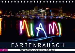 Farbenrausch in Miami Beach (Tischkalender 2018 DIN A5 quer) von CALVENDO