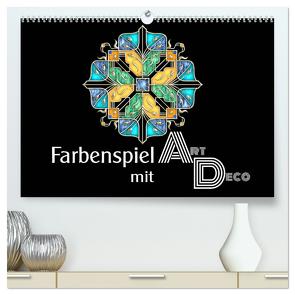 Farbenspiel mit Art Déco (hochwertiger Premium Wandkalender 2024 DIN A2 quer), Kunstdruck in Hochglanz von Lucia Lucia