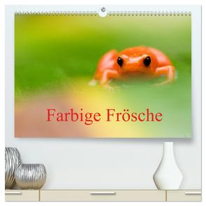 Farbige Frösche (hochwertiger Premium Wandkalender 2024 DIN A2 quer), Kunstdruck in Hochglanz von Giesbers,  Edwin