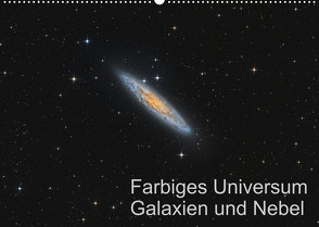 Farbiges Universum Galaxien und Nebel (Wandkalender 2023 DIN A2 quer) von Kai Wiechen,  Dr.