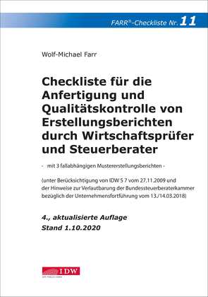 Farr, Checkliste 11 (Erstellungsberichte) 4. Aufl. von Farr,  Wolf-Michael