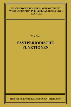 Fastperiodische Funktionen von Maak,  Wilhelm