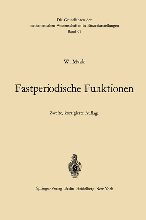 Fastperiodische Funktionen von Maak,  Wilhelm