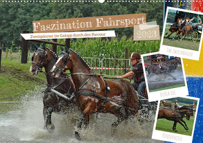 Faszination Fahrsport – Zweispänner im Galopp durch den Parcour (Wandkalender 2023 DIN A2 quer) von Kleemann,  Claudia