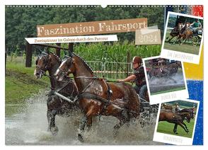 Faszination Fahrsport – Zweispänner im Galopp durch den Parcour (Wandkalender 2024 DIN A2 quer), CALVENDO Monatskalender von Kleemann,  Claudia