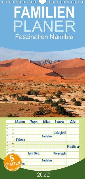 Familienplaner Faszination Namibia (Wandkalender 2022 , 21 cm x 45 cm, hoch) von Scholz,  Frauke