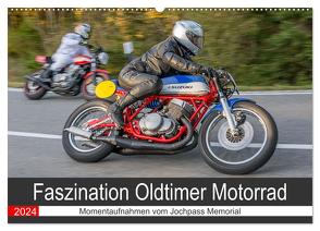 Faszination Oldtimer Motorrad – Momentaufnahmen vom Jochpass Memorial (Wandkalender 2024 DIN A2 quer), CALVENDO Monatskalender von Läufer,  Stephan