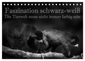 Faszination schwarz-weiß – Die Tierwelt muss nicht immer farbig sein (Tischkalender 2024 DIN A5 quer), CALVENDO Monatskalender von Swierczyna,  Eleonore