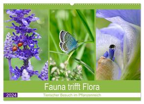 Fauna trifft Flora – Tierischer Besuch im Pflanzenreich (Wandkalender 2024 DIN A2 quer), CALVENDO Monatskalender von B-B Müller,  Christine