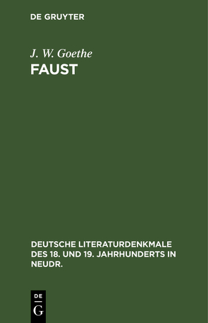 Faust von Goethe,  J. W.