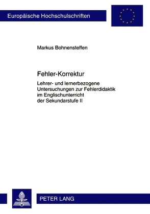 Fehler-Korrektur von Bohnensteffen,  Markus