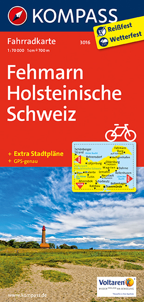 KOMPASS Fahrradkarte Fehmarn – Holsteinische Schweiz von KOMPASS-Karten GmbH