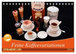 Feine Kaffeevariationen (Tischkalender 2024 DIN A5 quer), CALVENDO Monatskalender von Jäger,  Anette/Thomas