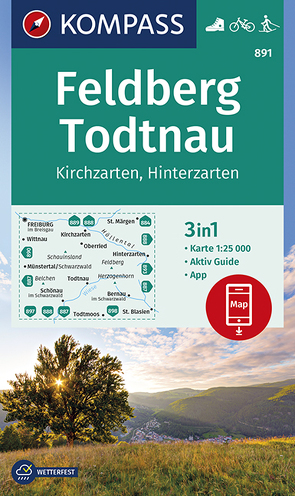 KOMPASS Wanderkarte Feldberg, Todtnau, Kirchzarten, Hinterzarten von KOMPASS-Karten GmbH