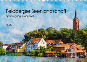 Feldberger Seenlandschaft – Spaziergang in Aquarell (Wandkalender 2022 DIN A2 quer) von Waurick,  Kerstin