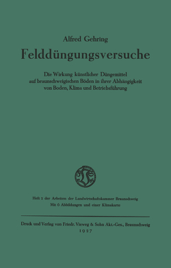 Felddüngungsversuche von Gehring,  Alfred