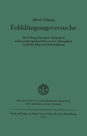 Felddüngungsversuche von Gehring,  Alfred