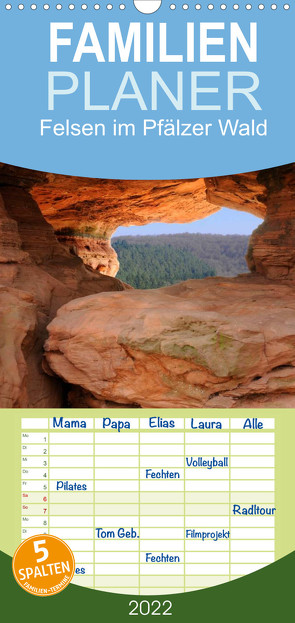 Felsen im Pfälzer Wald – Familienplaner hoch (Wandkalender 2022 , 21 cm x 45 cm, hoch) von Ebardt,  Michael