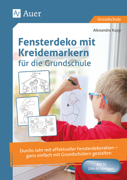 Fensterdeko mit Kreidemarkern für die Grundschule von Kapp,  Alexandra