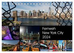 Fernweh New York City (Tischkalender 2024 DIN A5 quer), CALVENDO Monatskalender von Krause,  Kurt