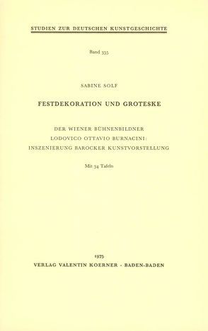 Festdekoration und Groteske von Solf,  Sabine