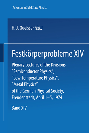 Festkörperprobleme 14 von Queisser,  H.J.