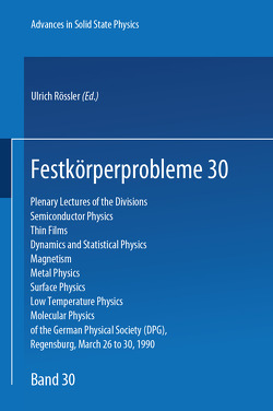 Festkörperprobleme 30 von Rossler,  U.