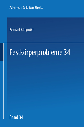 Festkörperprobleme 34 von Helbig,  R.