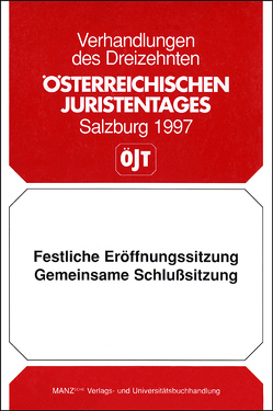 Festliche Eröffnungssitzung – Gemeinsame Schlußsitzung