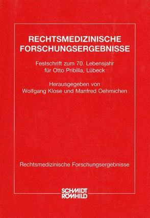 Festschrift für Pribilla von Klose,  Wolfgang, Oehmichen,  Manfred