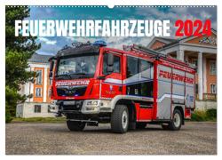 Feuerwehrfahrzeuge (Wandkalender 2024 DIN A2 quer), CALVENDO Monatskalender von 112,  MH-CONNECT