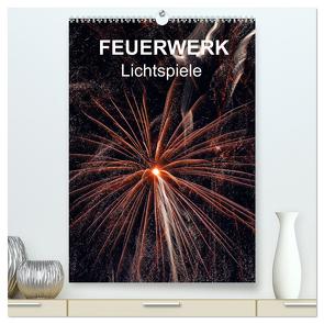 FEUERWERK – Lichtspiele (hochwertiger Premium Wandkalender 2024 DIN A2 hoch), Kunstdruck in Hochglanz von Sock,  Reinhard