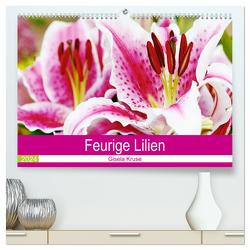 Feurige Lilien (hochwertiger Premium Wandkalender 2024 DIN A2 quer), Kunstdruck in Hochglanz von Kruse,  Gisela