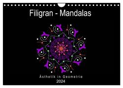 Filigran – Mandalas (Wandkalender 2024 DIN A4 quer), CALVENDO Monatskalender von Zapf,  Gabi