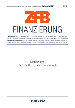 Finanzierung von Albach,  Horst