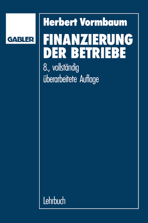 Finanzierung der Betriebe von Vormbaum,  Herbert