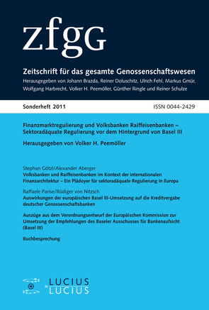 Finanzmarktregulierung und Volksbanken Raiffeisenbanken von Peemöller,  Volker H.