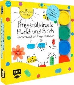 Fingerabdruck, Punkt und Strich – Zeichenspaß auf Fingerabdrücken: Das Fingerfarben-Set