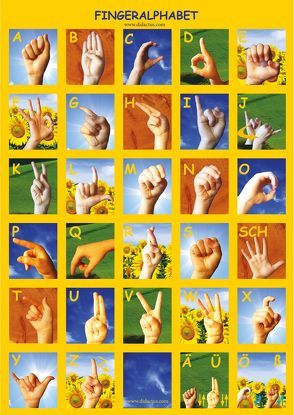 Fingeralphabet – Plakat von Schöll,  Carmen