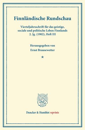 Finnländische Rundschau. von Brausewetter,  Ernst