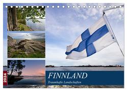 FINNLAND Traumhafte Landschaften (Tischkalender 2024 DIN A5 quer), CALVENDO Monatskalender von Viola,  Melanie