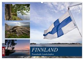 FINNLAND Traumhafte Landschaften (Wandkalender 2024 DIN A2 quer), CALVENDO Monatskalender von Viola,  Melanie