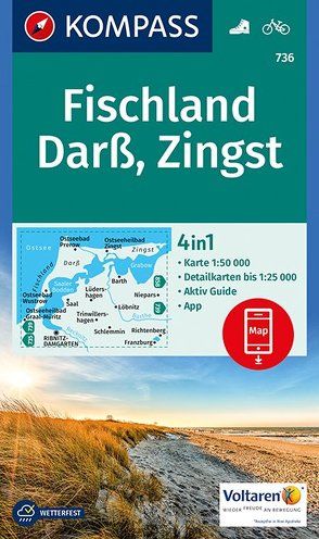 KOMPASS Wanderkarte Fischland, Darß, Zingst von KOMPASS-Karten GmbH