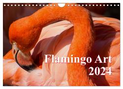 Flamingo Art 2024 (Wandkalender 2024 DIN A4 quer), CALVENDO Monatskalender von Steinwald,  Max