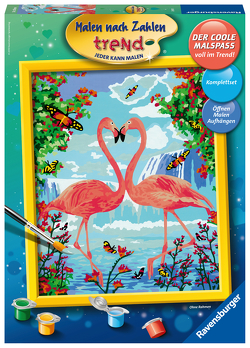 Ravensburger Malen nach Zahlen 28901 – Flamingo Love – ab 12 Jahren