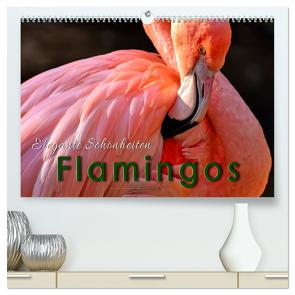 Flamingos – elegante Schönheiten (hochwertiger Premium Wandkalender 2024 DIN A2 quer), Kunstdruck in Hochglanz von Roder,  Peter