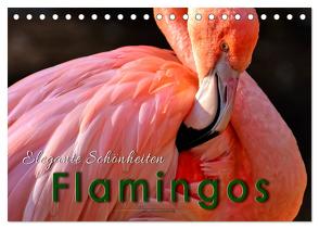 Flamingos – elegante Schönheiten (Tischkalender 2024 DIN A5 quer), CALVENDO Monatskalender von Roder,  Peter